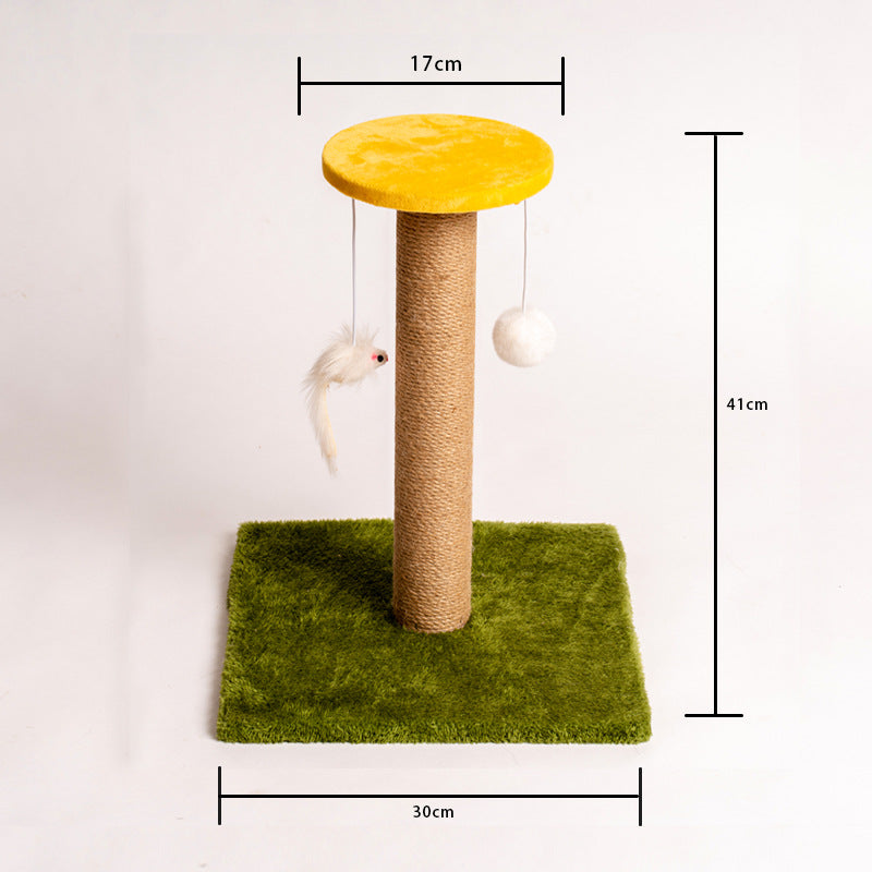 Mini arbre à chat griffoir avec balle suspendue – Stable, doux et résistant