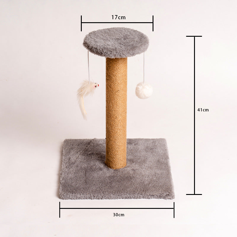 Mini arbre à chat griffoir avec balle suspendue – Stable, doux et résistant