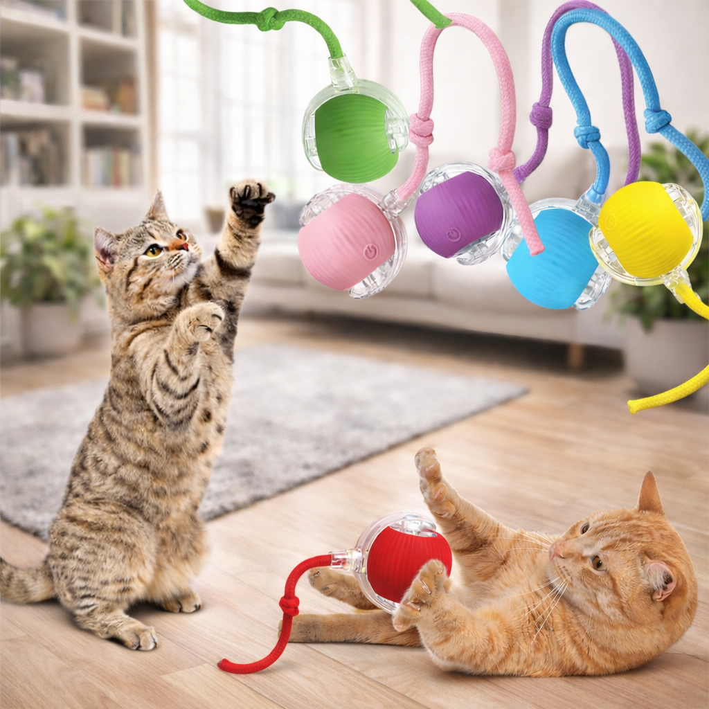 Balle interactive pour chat – jouet intelligent rechargeable